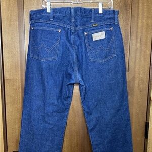 Wrangler Jeans Men 36x30 Blue Denim Original Fit Cowboy Cut